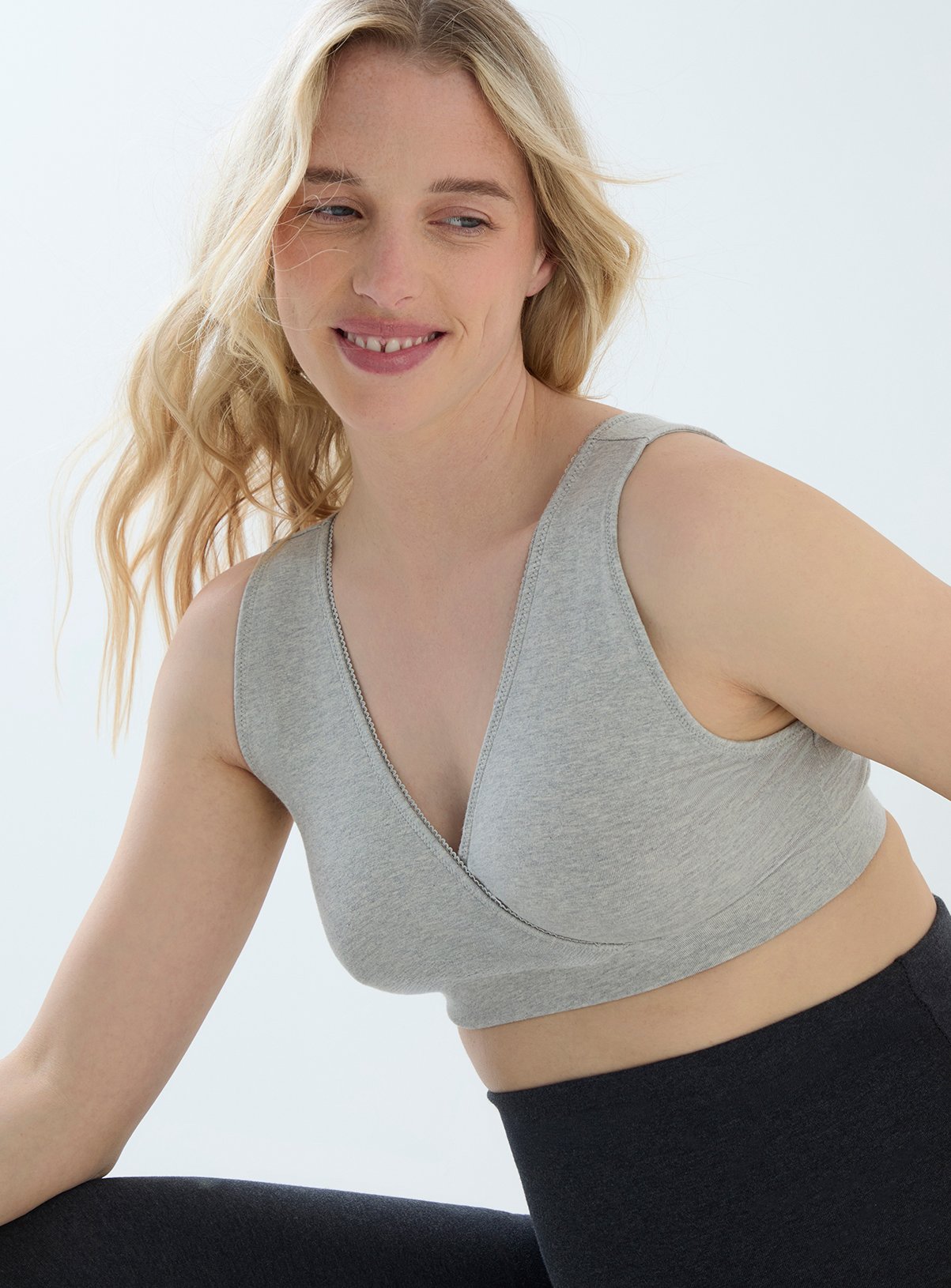JOJO MAMAN BÉBÉ 2 Pack Cotton Maternity and Nursing Sleep Bras S - Image 2 thumbnail